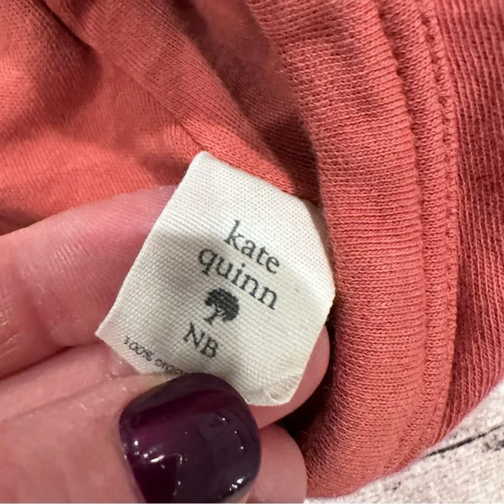 Kate Quinn Organic Purple Baby Gown and Red Hat with Chin Straps & Ears Size 0-3